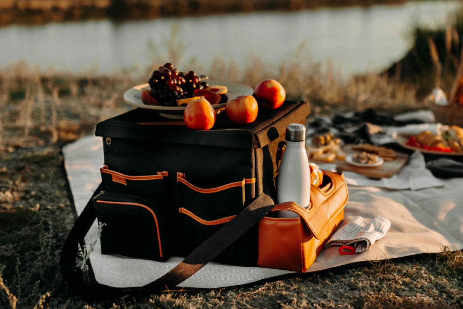 neutral picnic blanket